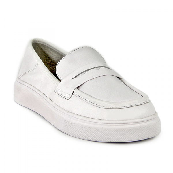 Слипоны женские <21882B= бел/к>