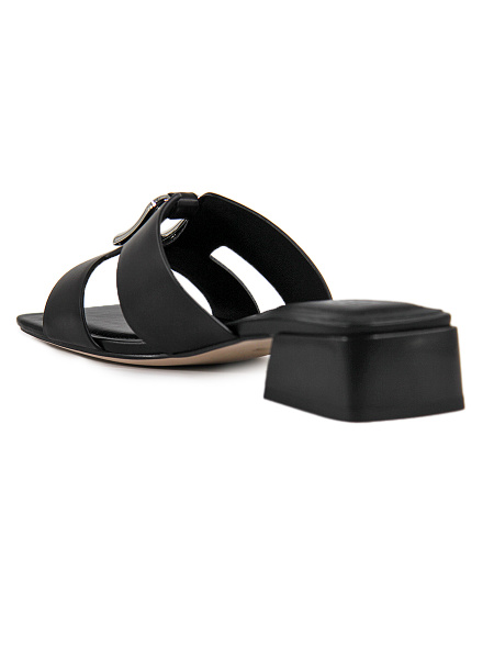 Сабо женские <L1575-10-H черный/кожа>