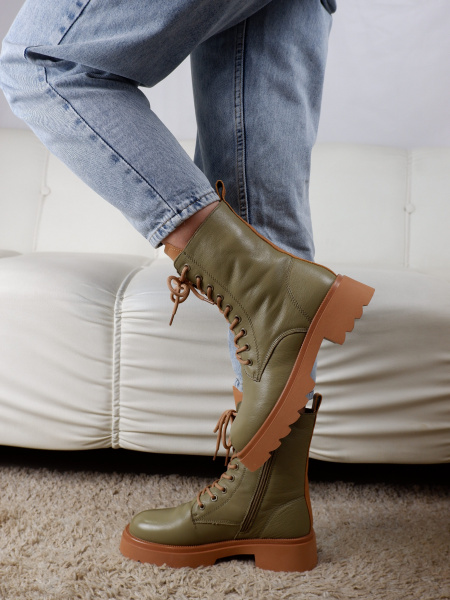 Ботинки женские зимние <DD6223GEPM зел/к>