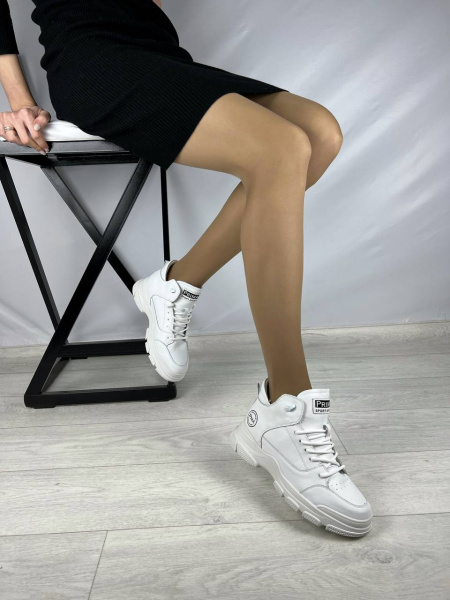 Кеды женские демис <F99303-2= бел/эко к>