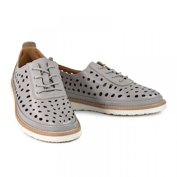 Полуботинки женские лето <K-S-A14155-414= серы/к>