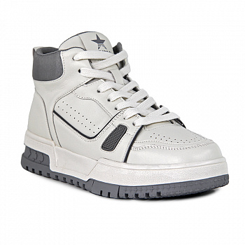 Кеды женские демис <C2766-5= бел+серы/эко к>