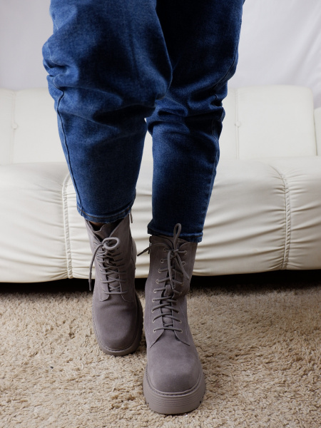 Ботинки женские зимние <X243-H226-7= серый/з>