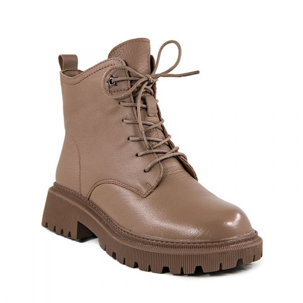 Ботинки женские демис <32W10-5-108B темно-беж/к>