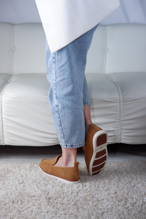 Лоферы женские <K-S-823306-77= оранж/з>