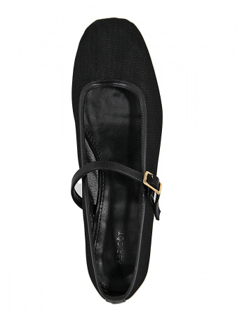 Балетки женские <EL-008-black черный/тек>