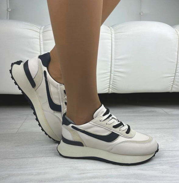 Кроссовки женские <K-YD-87362-3-15= беж/к>