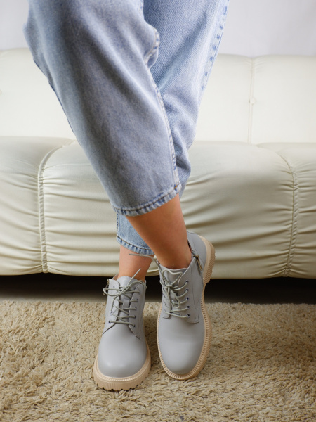 Ботинки женские демис <JM158-011 св-серы/к>