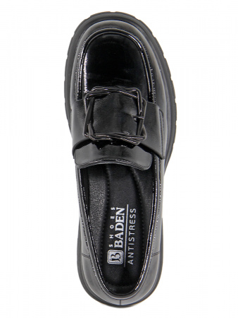 Лоферы женские <RH158-011 ч/нат лак к>