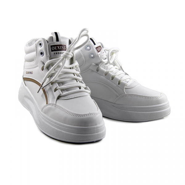 Кроссовки женские демис <SH888 бел+беж/эко к>