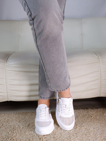 Кроссовки женские лето <RN160-012 бел/к>