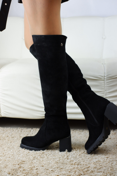 Ботфорты женские зимние <ZC233-R-KLT-01-H-27 ч/з>