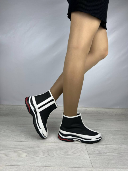 Ботинки женские демис <419-11-04 чер/эко к+силик>