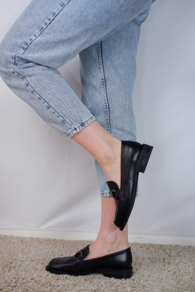 Лоферы женские <D9549-L822DB= чер/к>