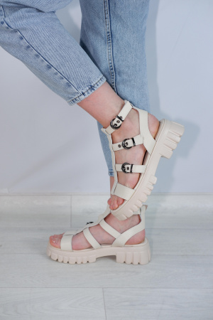 Сандалии женские <YJY23-1BEP/8= беж/к>