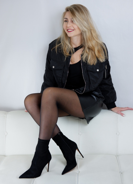 Ботильоны женские демис <HS-267T-159 ч/з>