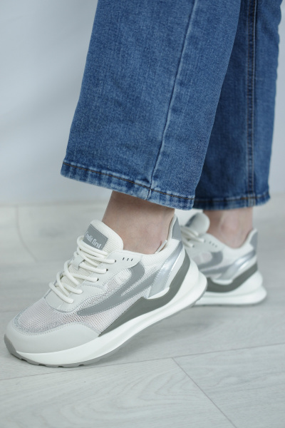 Кроссовки женские лето <523-72-1= серы+бел/к+т>