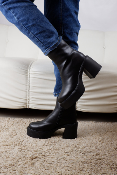 Ботильоны женские демис <RQ296-012 ч/к>