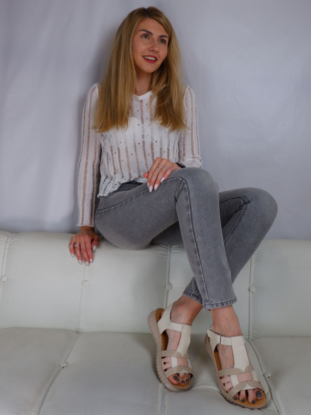 Сандалии женские <MU272-043 беж/к>