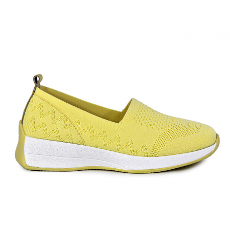 Слипоны женские <AH052-5 жел/тек>