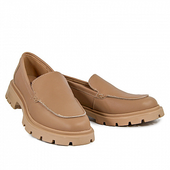 Лоферы женские <K-S-6956-5-70=темно-беж/к>
