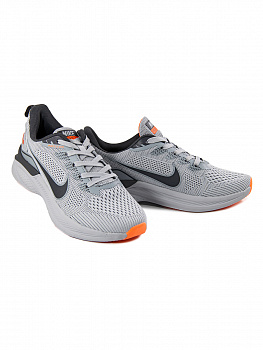 Кроссовки мужские лето <A3136-6 серы/иск з+тек>