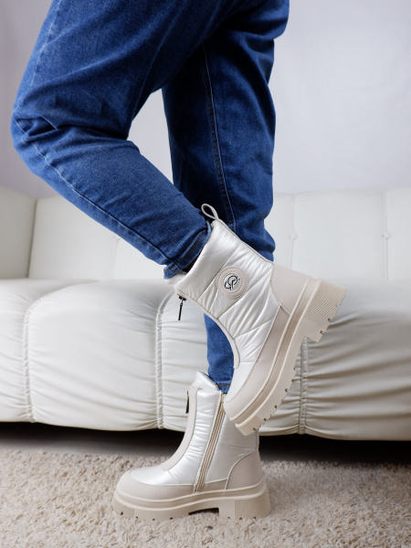 Дутыши женские зимние <ZMW616552BEPM беж/эко+тек>