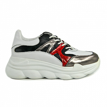 Кроссовки женские <E1993B бел+сере/к>