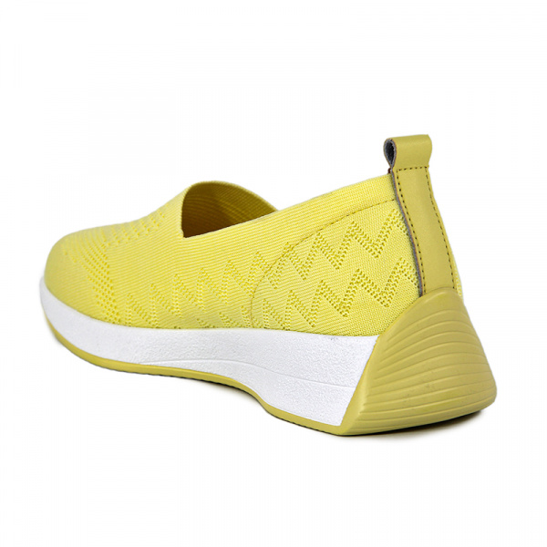 Слипоны женские <AH052-5 жел/тек>