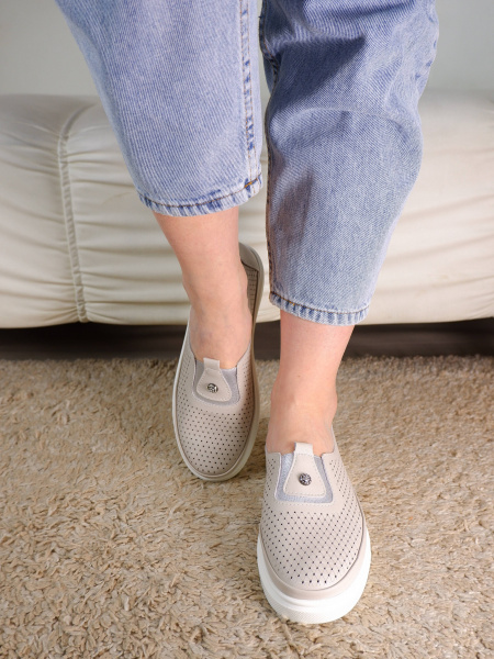 Слипоны женские лето <YT88310-3BEP беж/к>