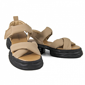 Сандалии женские <31W26-21-043= темно-беж/к>