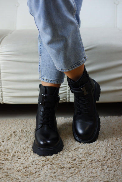 Ботинки женские демис <A1166-1Z  ч/к>