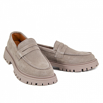 Лоферы женские <K-S-829A5001-38=тем-беж/з>