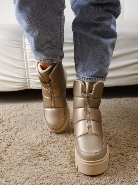 Дутыши женские зимние <7036-233 беж/тек>