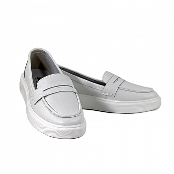 Мокасины женские лето <EC155-050= бел/к>