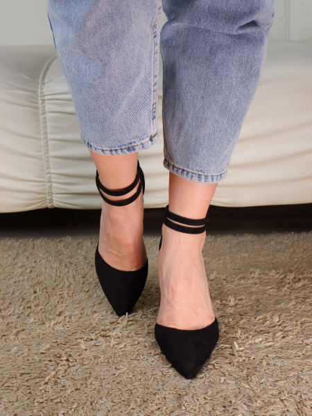 Туфли женские <AE3348-D394-3 чер/тек>