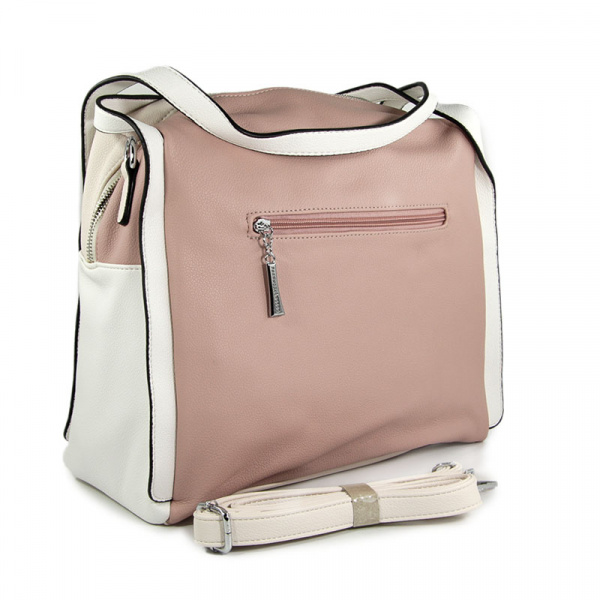 Сумка женская лето  <A3239-L бел+роз/эко к>