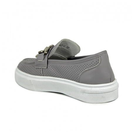 Слипоны женские лето <K-S-81957-2= серый/к>