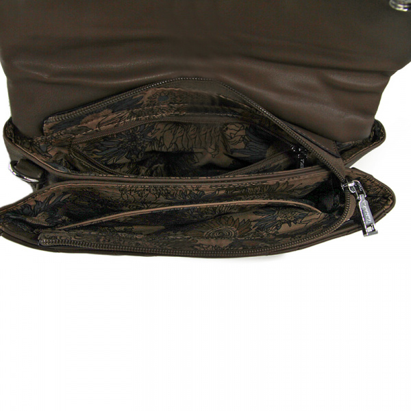 Сумка женская  <V-0181 коричневый/эко к>