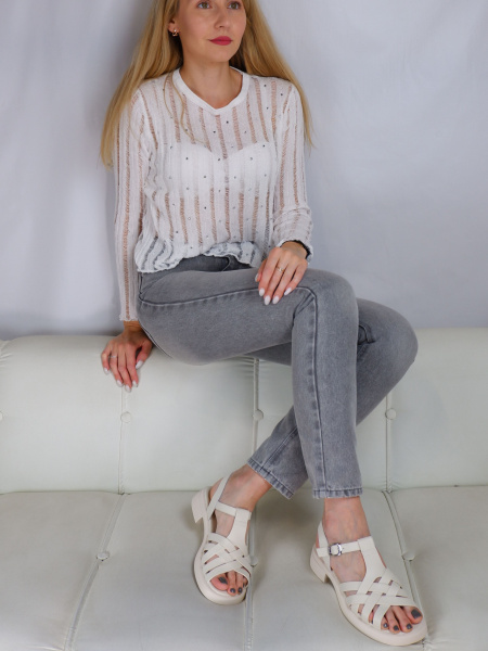 Сандалии женские <ED037-010 беж/к>