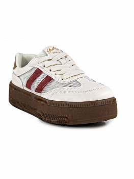 Кеды женские лето <YM-5 бел+борд/к>