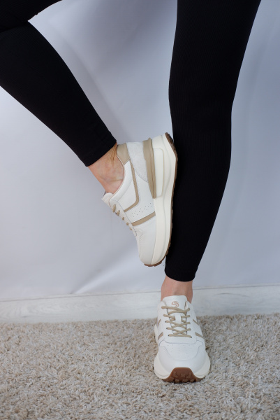 Кроссовки женские лето <K-YD-80707-3-70= беж/к>