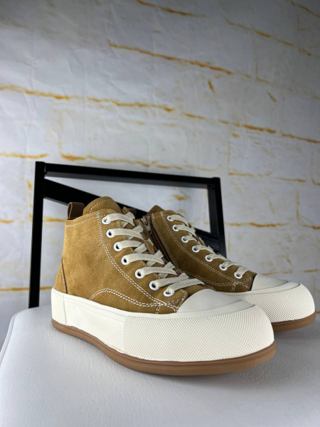 Кеды женские зимние <HY007M-1A-X=  желтый/з>