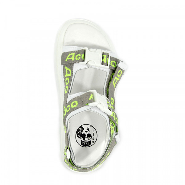 Сандалии женские <2110103-2= бел+серы/к>