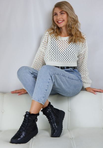 Дутыши женские зимние <711-233 ч/к+т>