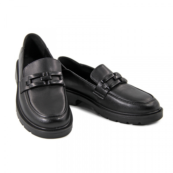 Лоферы женские <GC053-010 ч/к>