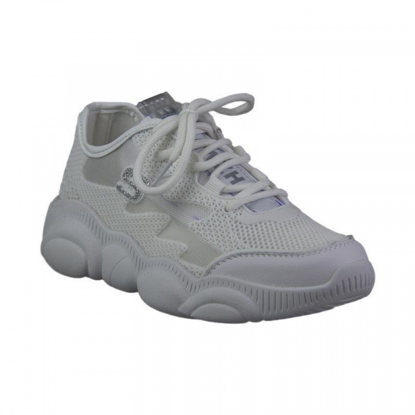 Кроссовки женские <ZA602 бел+сере/к+тек>
