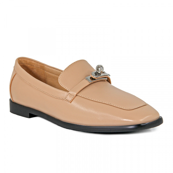 Лоферы женские <2306-09-A599= беж/к>