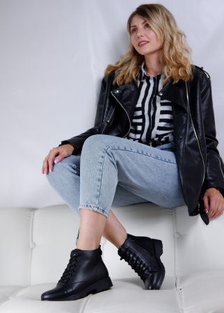 Ботинки женские демис <22R4-7-101B ч/к>