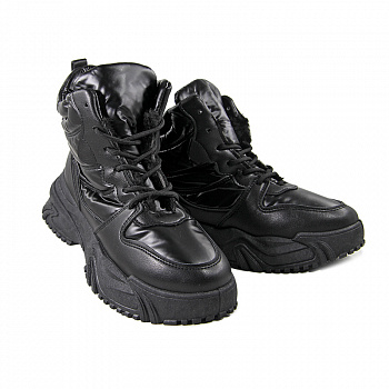 Ботинки женские зимние <B002 ч/тек+эко>